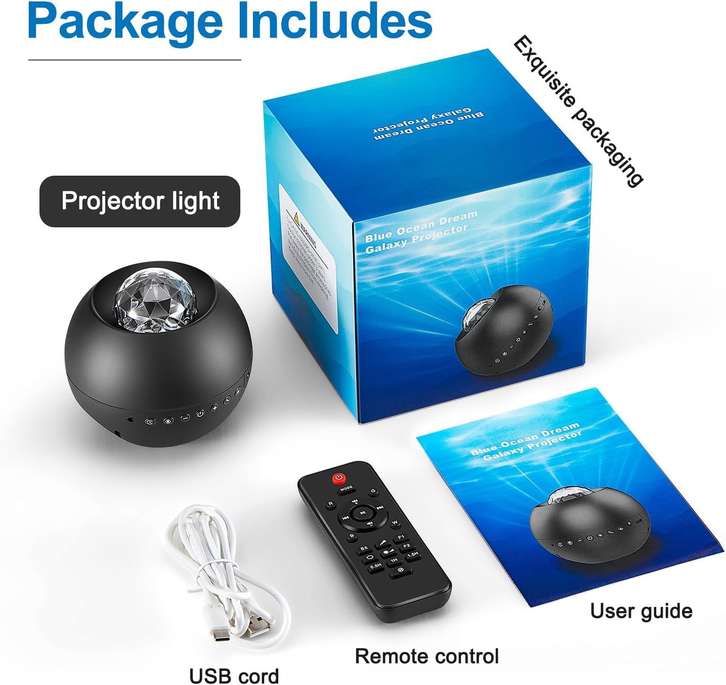 Galaxy Projector for Bedroom Birthday Gifts for Teen Boy Gifts, LED Galaxy Light Projector, 15White Noise Hifi Bluetooth Speaker,Remote&Timer Ceiling Projector Lights Trendy Stuff
