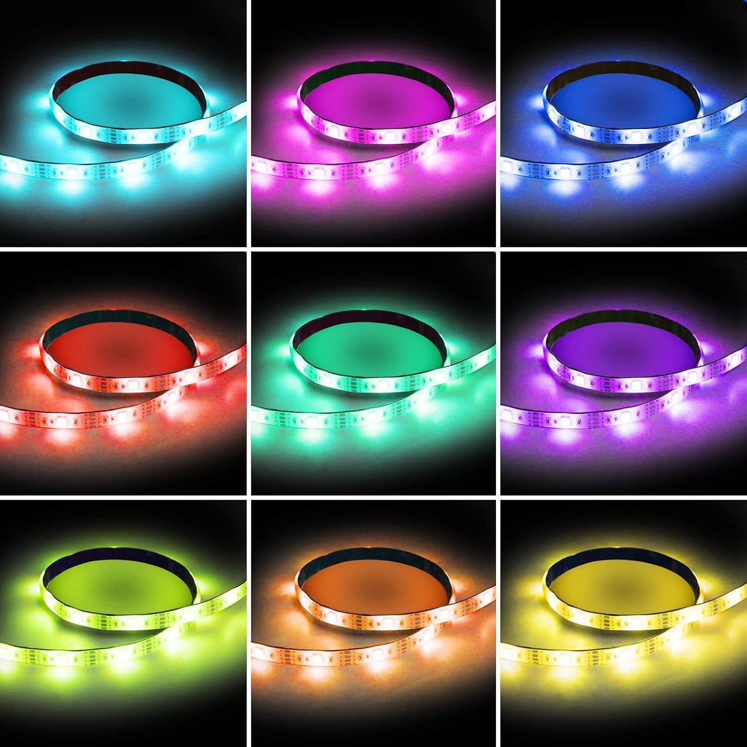 LED Strips Lights USB Powered Rainbow Chasing RGB LED Lights Strip LED TV Backlight Strip with 17-Key RF Remote Color Changing Strip Lights Waterproof IP65 LED Rope Lights LED Lights 2M 6.54FT