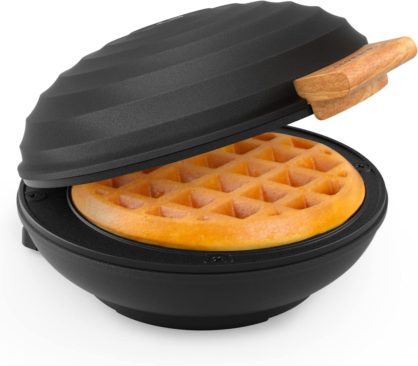 Mini Waffle Maker, 4" Chaffle Maker with Compact Design, Easy to Clean, Non-Stick Surface, Recipe Guide Included, Perfect for Breakfast, Dessert, Sandwich, or Other Snacks
