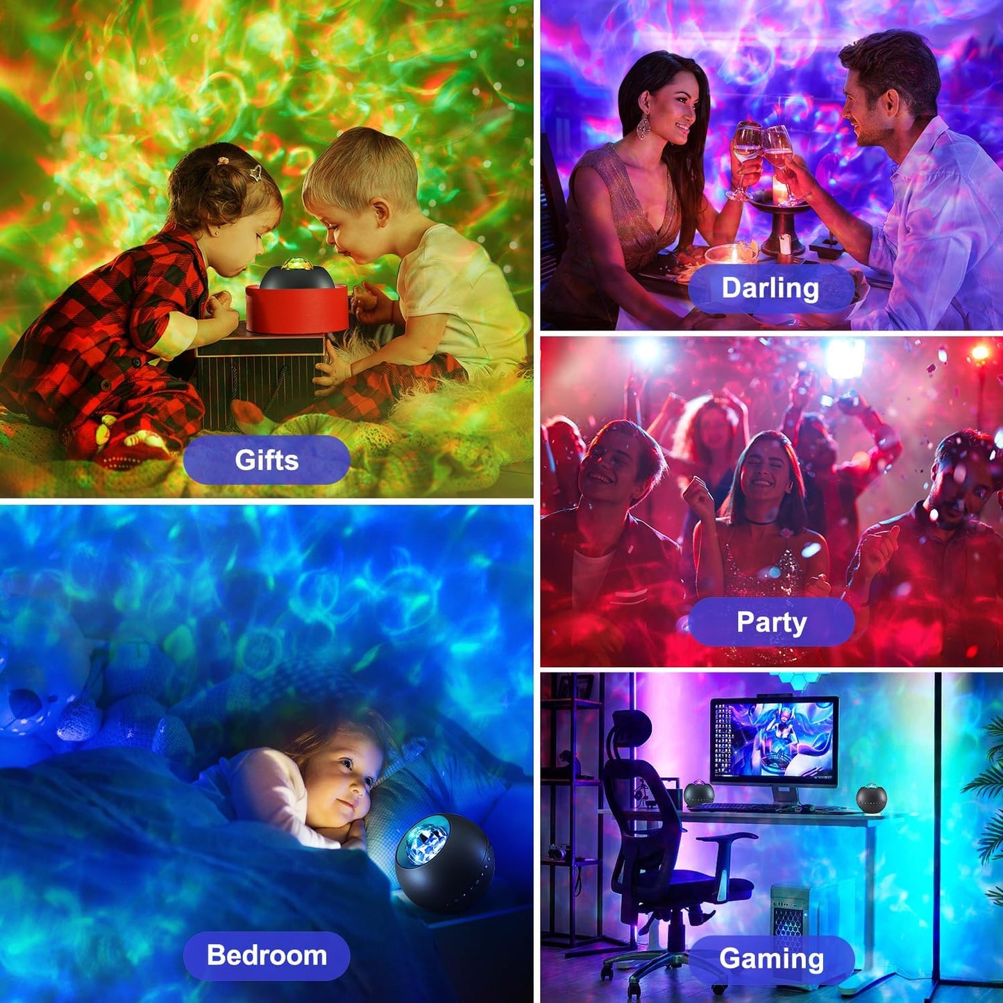 Galaxy Projector for Bedroom Birthday Gifts for Teen Boy Gifts, LED Galaxy Light Projector, 15White Noise Hifi Bluetooth Speaker,Remote&Timer Ceiling Projector Lights Trendy Stuff