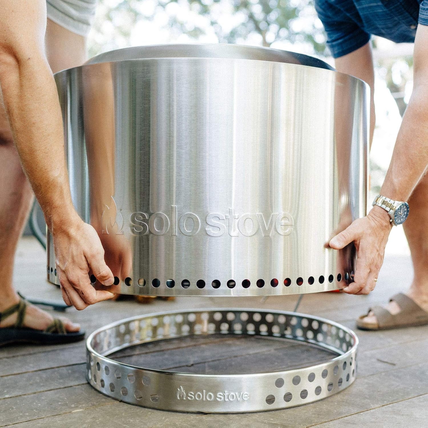 Solo Stove Yukon Stand - Durable 304 Stainless Steel, Heat-Resistant, Portable Elevated Fire Pit Accessory for Safe Use on Decks and Camping - Ideal for Smokeless Fire Pits and Outdoor Fireplaces