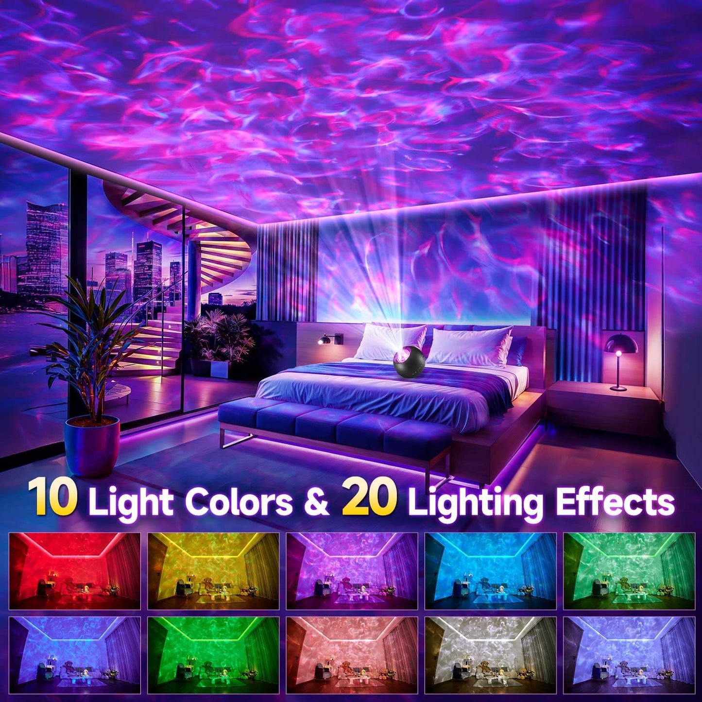 Galaxy Projector for Bedroom Birthday Gifts for Teen Boy Gifts, LED Galaxy Light Projector, 15White Noise Hifi Bluetooth Speaker,Remote&Timer Ceiling Projector Lights Trendy Stuff